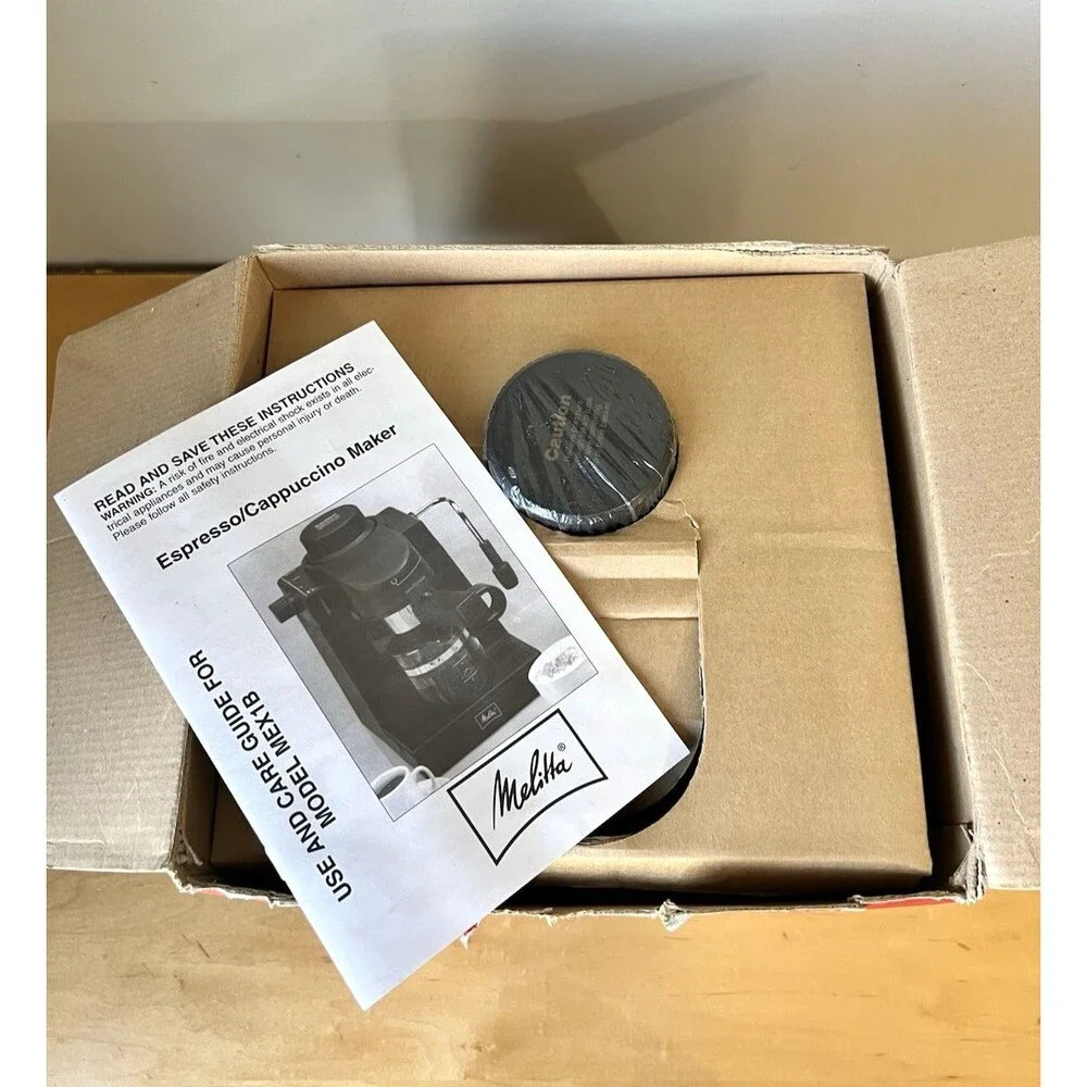 New Melitta 4 Cup Cafe Cappuccino Espresso Machine Maker Coffee MEX1B Frother